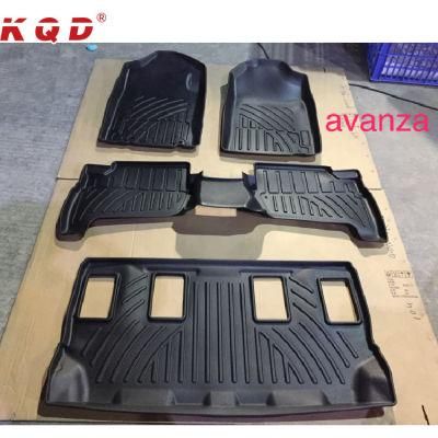 Injection Black 3D Foot Mat for Toyota Avanza 2016-2018