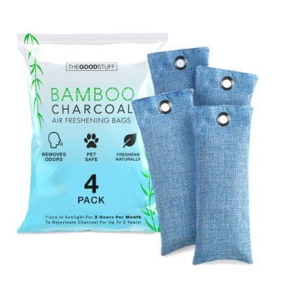 75g Natural Bamboo Activated Charcoal Air Purifying Bags, Shoe Deodorizer and Odor Remover,