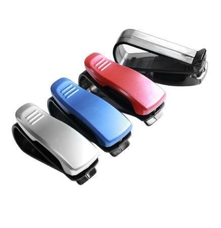 L-087dcarbon Fiber Rotatable Car Sunglasses Card Bill Holder Clip