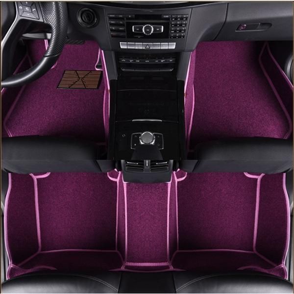 Double Layer Car Foot Mat Non-Slip Car Carpet