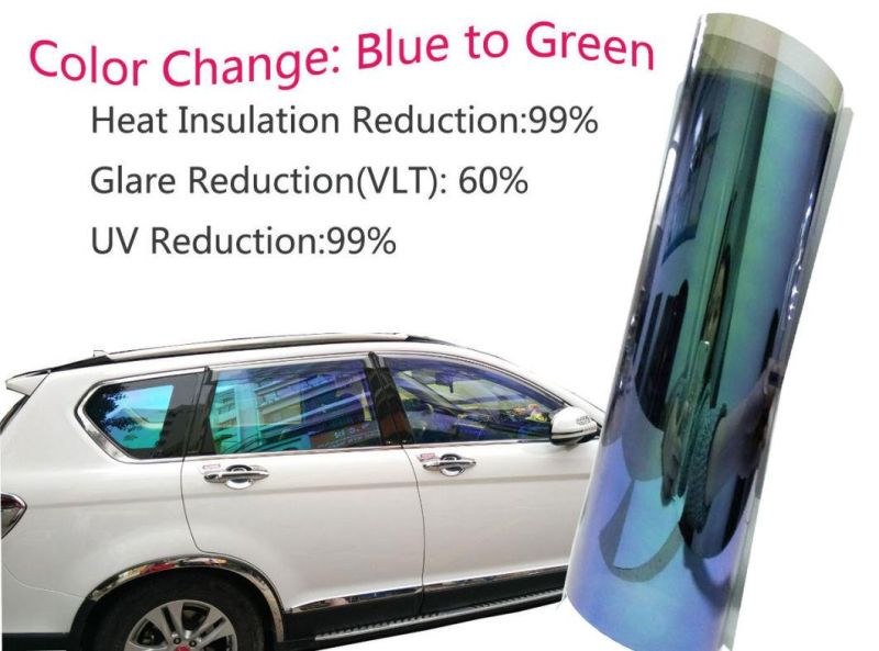 Fashion New Style Solar Reflective Chameleon Car Window Tinted Film