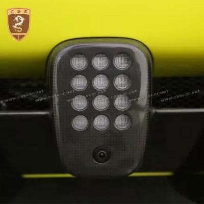Auto Parts Rear Fog Light Protective Cover for Ferrari 488 Fog Lamp Covers with Camera Hole