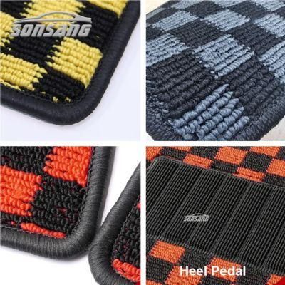 Factory Price Premium Quality Checker Carpet Auto Floor Mats with TPR Nail Bottom