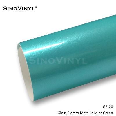 SINOVINYL CL-GE 1.52X18M/5X59FT Gloss Electro Metallic Car Wrap Vinyl Auto Change Color Film