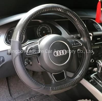 Steering Wheel Cover Leather Carbon Fiber PVC Steering Wheel Cover