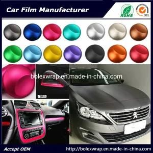 Colors Matte Chrome Ice Film Car Wrap Adhesive Vinyl 1.52m Width