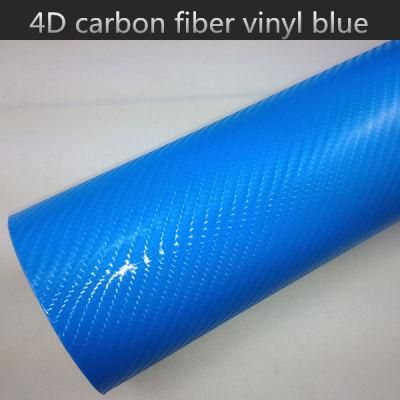1.52X28m PVC Self Adhesive Auto 4D Carbon Fiber Car Wrap Vinyl Film with Air Free