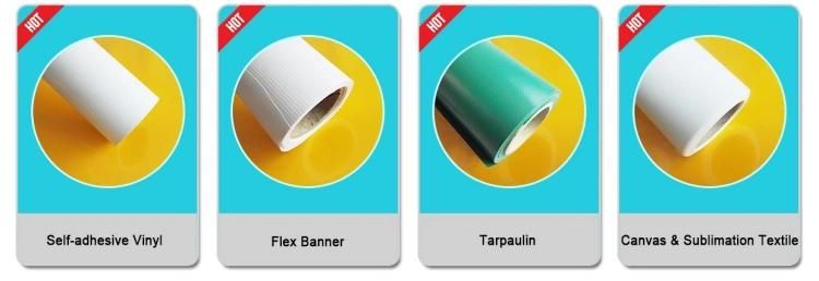 PVC Laminated Advertising Printing Material White Glue Self Adhesive Vinyl