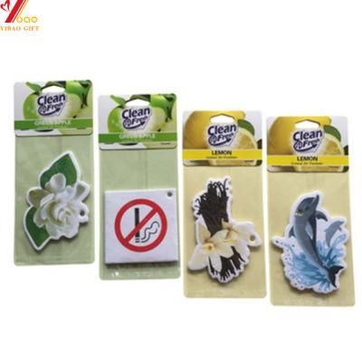 Promotion Car Air Freshener with Paper Card Packing Lemon Scent Paper Card Air Freshener Japan Most Popular Products