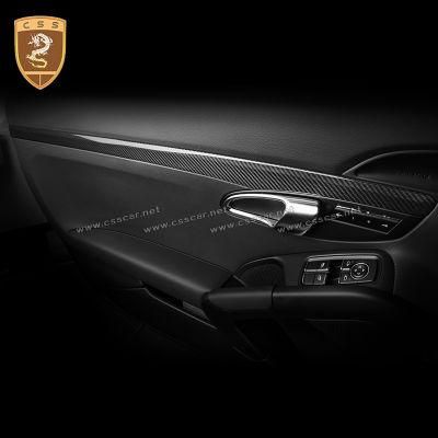 Car Interior Door Handle Carbon Fiber Inner Decoration Strip for Pors-Che Boxster-Cayman 718