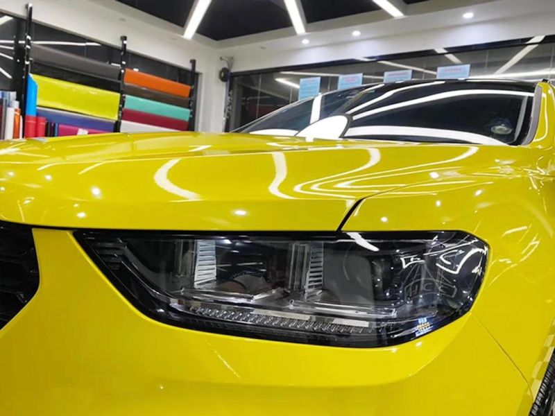 Super Bright Crystal Car Color Changing Film Corn Yellow Car Sticker