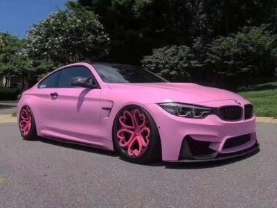 Tsautop 1.52*18m Pink Matte Ceramic Car Wrap Auto Body PVC Sticker