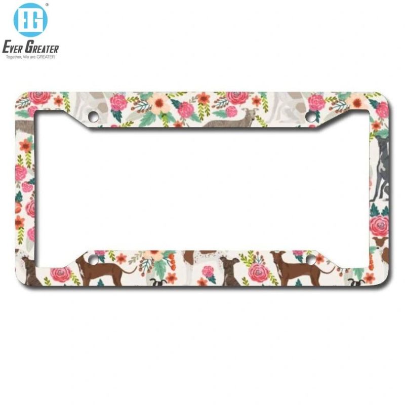 Us White Aluminum License Plate Frame