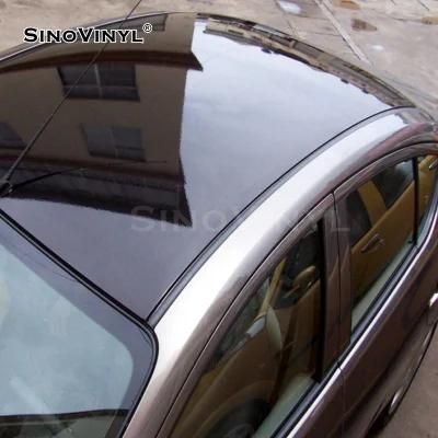 SINOVINYL Air Bubble Free Car Sunroof Wrap Vinyl Film Gloss Black 3 Layers Protective Film Waterproof Vehicle Design