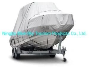600 Denier Boat Cover Fits Hard Top/T-Top Boats B-621-X8 (24&prime; to 26&prime; Long, Gray)