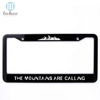 Black Metal Bling License Plate Frame