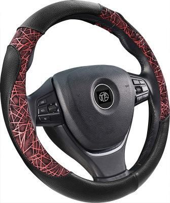 Classic Cool Colorful Pringting PU Leather Steering Wheel Cover