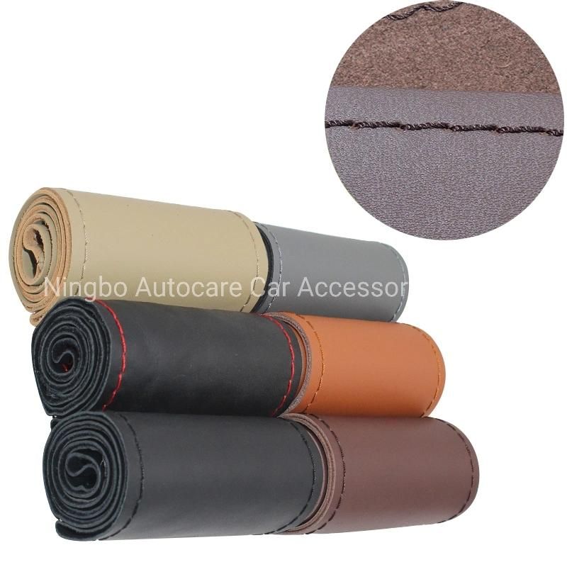 DIY Leather Sewing Car Steering Wheel Cover High Quality DIY Leather Sewing Steering Wheel Cover