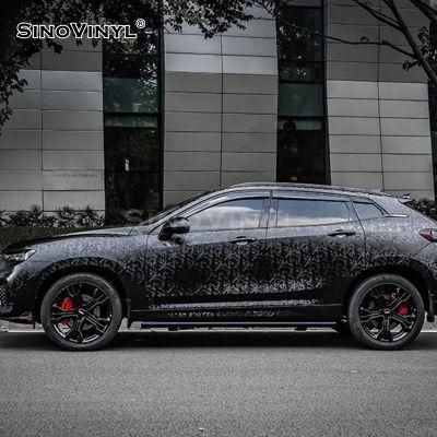 SINOVINYL Removable 3D Ghost Carbon Fiber Vinyl Car Body Vinyl Wrap Sticker