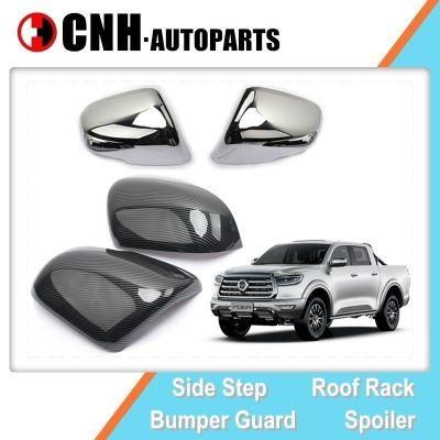 Auto Accessory Chrome and Carbon Fiber Side Mirror Cover for Great Wall Cannon Ute 2021 Gwm P Series Poer