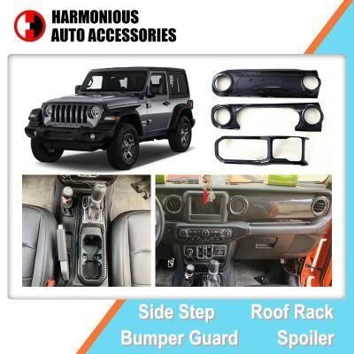 Auto Accessory Interior Molding for Jeep Wrangler Jl 2018 Rubicon Sahara Carbon Fiber Red Yellow Blue