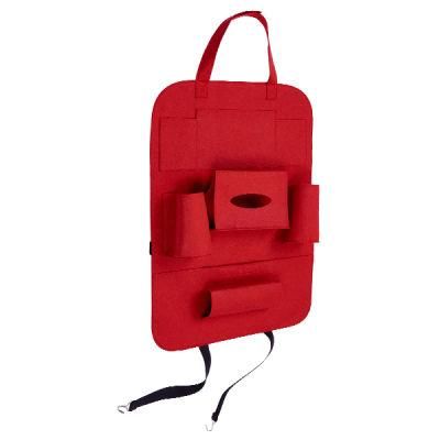 Multifunction Large Travel Red Car Storage Seat Back Organizer Bag