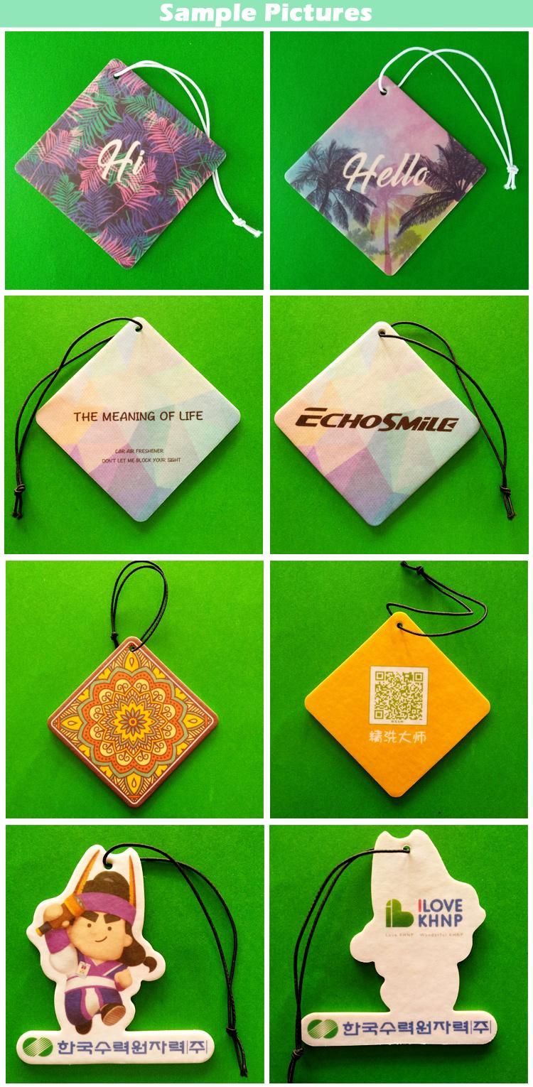 Custom Printed Logo Paper Car Air Freshener for Promotional Gifts