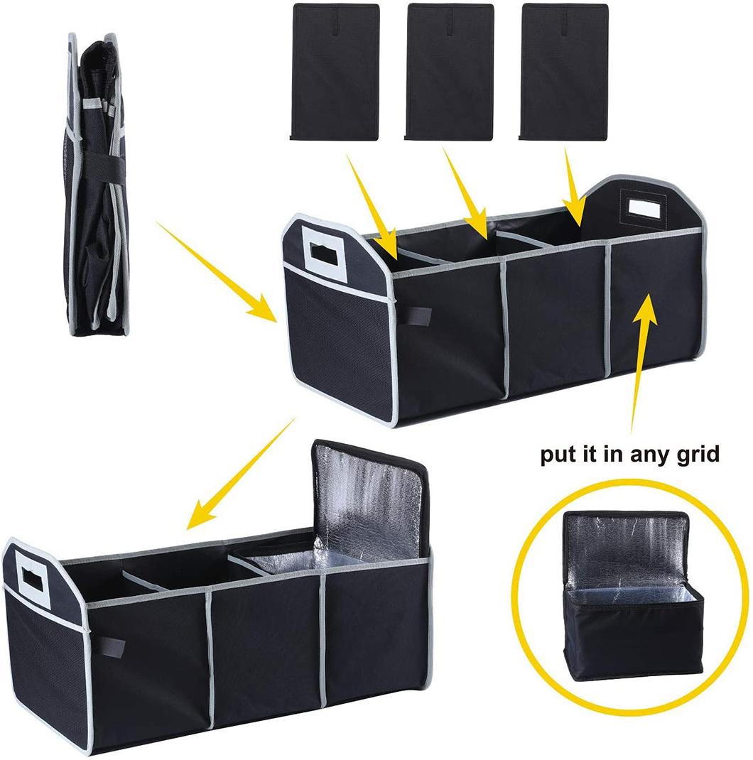 Trunk/Car Organizers and Storage, Folding Compartments Are Easily Expandable, Large Storage Capacity Suit Any in-Vehicle Organizers