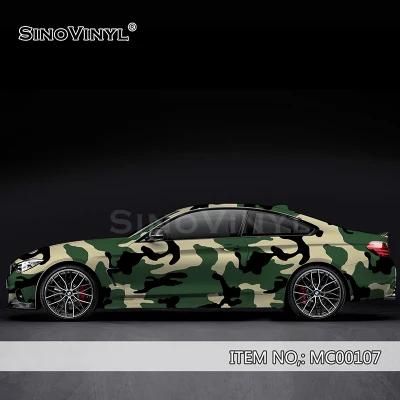 SINOVINYL Amazing Design Promotion Custom Design Camouflage Vinyl Car Body Wrap Sticker Camo Vinyl Wrap
