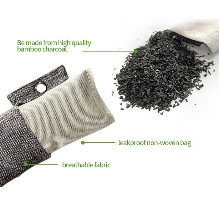 Bamboo Charcoal Air Purifying Bag, Charcoal Bag Multipurpose Closet Basement Car Odor Remover, Safer Pet Odor Freshener for Home