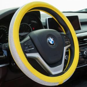 Yellow Car Steering Wheel Covers Universal Handlebar Cover