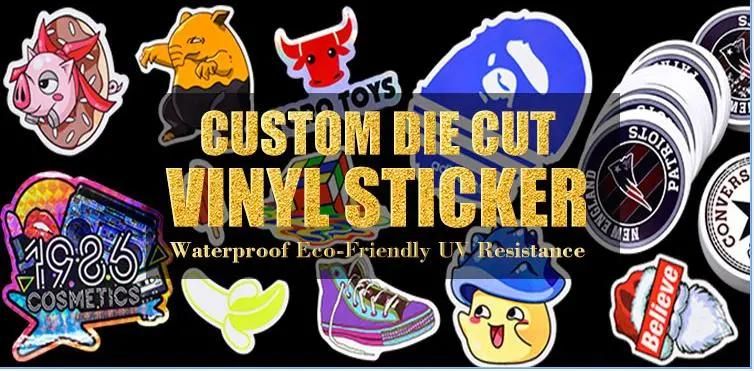 Custom Fully Covering Die Cut Vinyl Double-Sided Sticker Printing