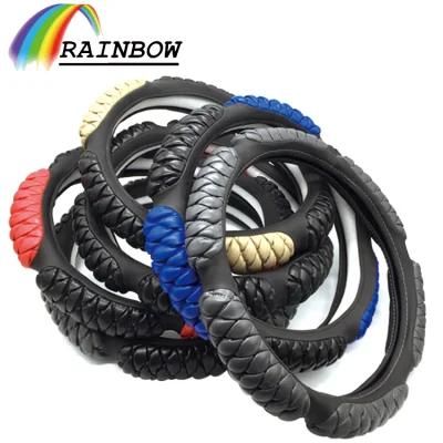 Factory Price Auto Parts 38-40 Inch PP/PVC/Leather Carbon Fiber Waterproof and Non-Slip Warm Steering Wheel Cover
