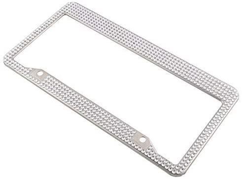 Bling License Plate Frame Cover with Handcraft Crystal for Women