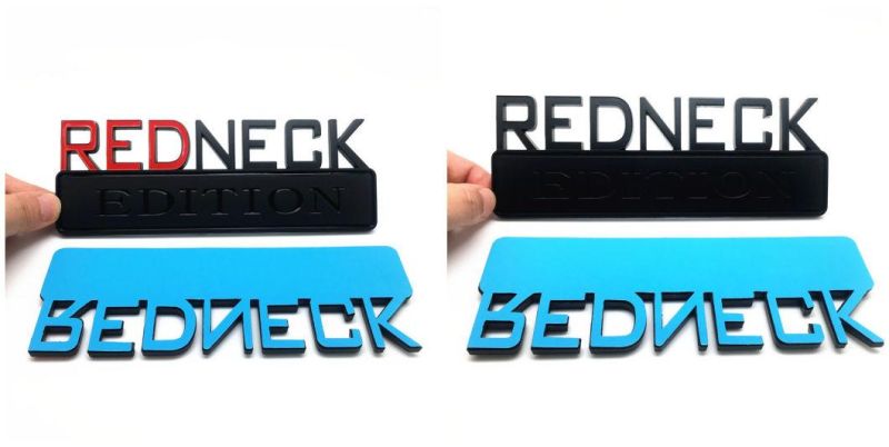 Redneck Edition Emblem for Chevrolet Silverado Chevy Camaro Emblem Fender Badge Decal Sticker Logo Car Accessories Car Parts Decoration ABS Plastic