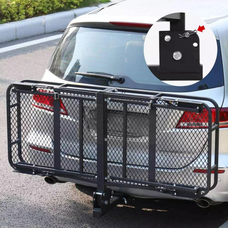 Universal Foldable Iron/Stainless Steel Rear Basket Luggage Carrier