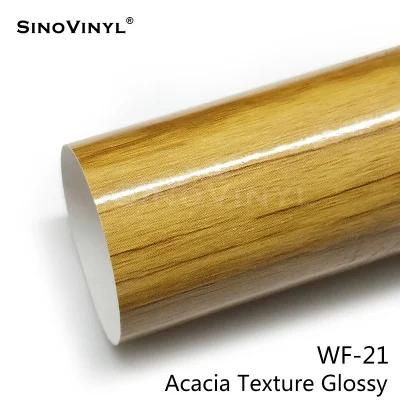 SINOVINYL Texture Car Body Interior Decoration Sticker Film Teak Wooden Holographic Car Vinyl Wrap PVC Film