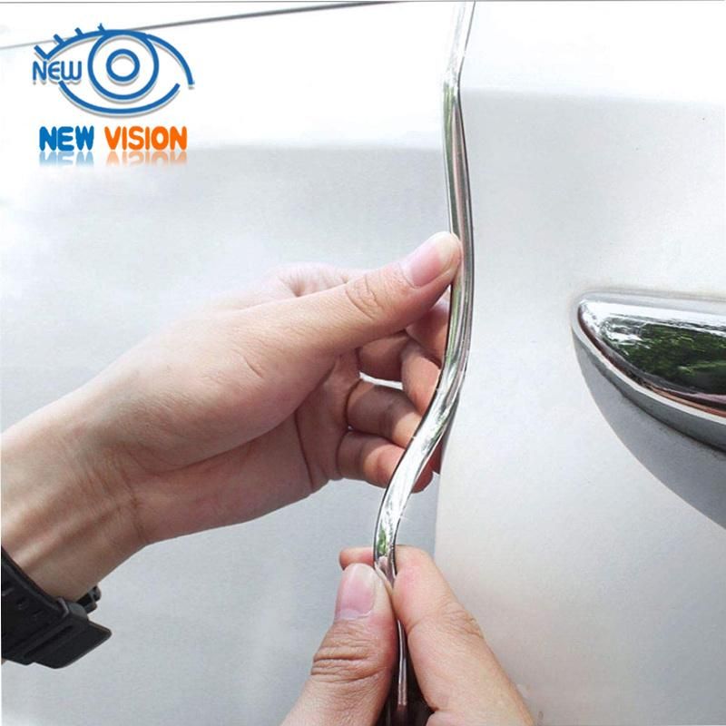 Car Interior Decorative Accessories U Shape Car Door Edge Guards Protector Chrome Moulding Trim Strip