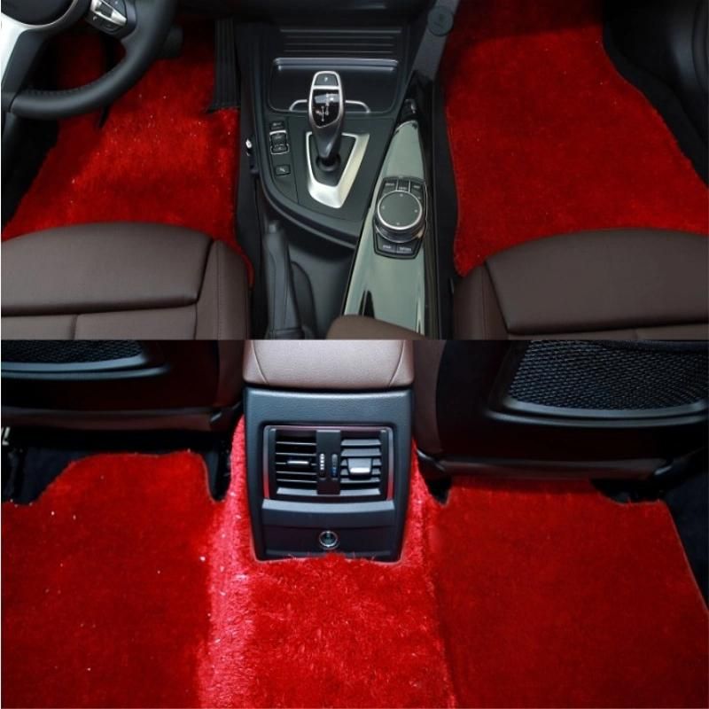 Black Color Full Set Carpet Car Mat for Universal Cars PVC Floor Covering Mat Set Car Floor Mats