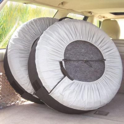 Portable Wheel Bags Spare Tire Tyre Cover with Rim Board