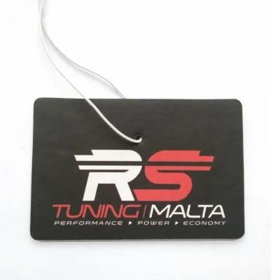 Low Price Rectangular Black Custom Logo Paper Air Freshener for Car