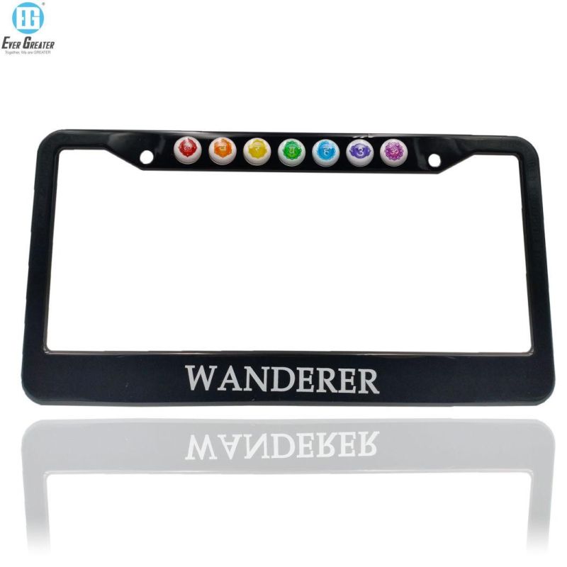 License Plate Frame Chrome Carbon Fiber