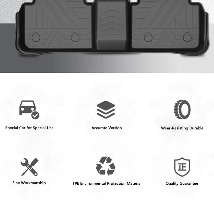 All Weather Rubber Car Floor Mats with Cargo Liner - Full Set Front & Rear Floor Mats for Cars Truck SUV, Automotive Floor Mats