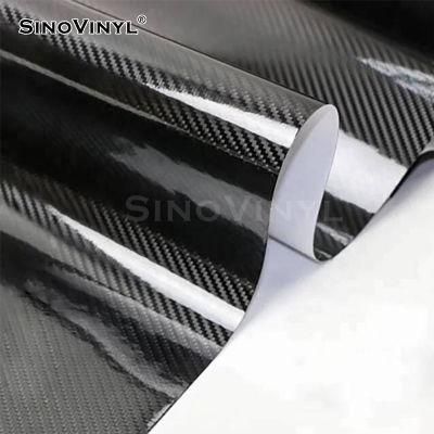 SINOVINYL 5D Carbon Fiber Wrap Car Interior Decoration Phone Wrap Ipad Decorative Black Vinyl