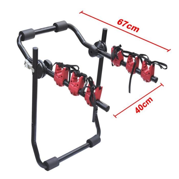 Universal Rear Mounted 3 Bicycle Car Cycle Bike Carrier Rack