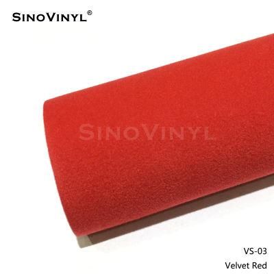 SINOVINYL UV Resistant Air Bubble Free VS-06 160micron Velvet Orange Car Wrapping Vinyl Sticker