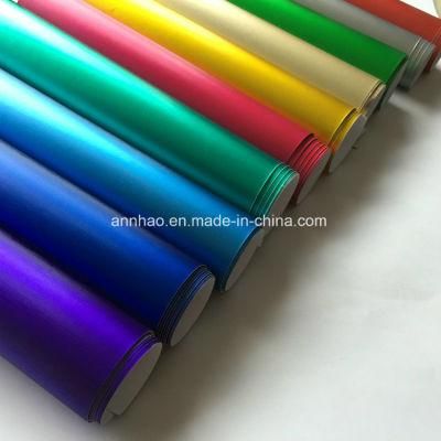 Annhao Premium Removable Glue Matte Brushed Chrome Car Vinyl Wrap