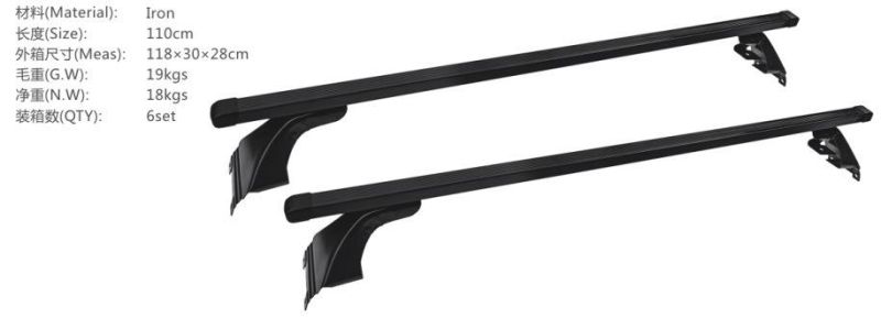 Car Roof Rack Galvanized Bar Iron Foot 110cm Length