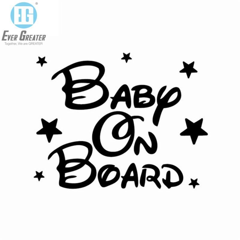 Removable Baby on Board Car Sticker Creative Cute Color Waterproof Sticker Baby on Board Sicker