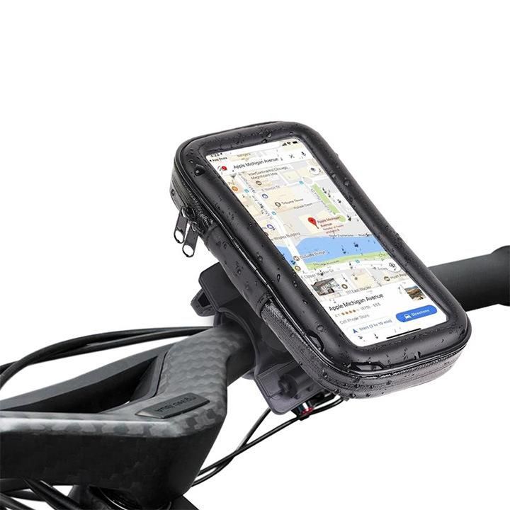 Bike Phone Mount Bag, Cycling Waterproof Front Frame Top Tube Handlebar Bag with Touch Screen Holder Case for I Phone X for Android